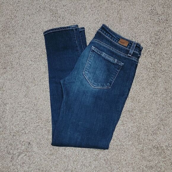 Paige Jeans Womens Size 27 Blue Jimmy Jimmy Skinny Patchwork Casual Denim - Picture 3 of 7
